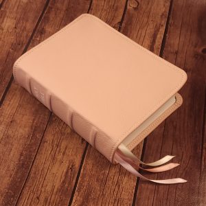 Pink Sheepskin Bible with 3 Ribbons