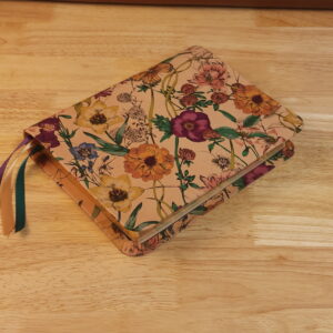 ESV Study Bible, Floral Sheepskin Leather, Teal Liner, 3 Ribbons